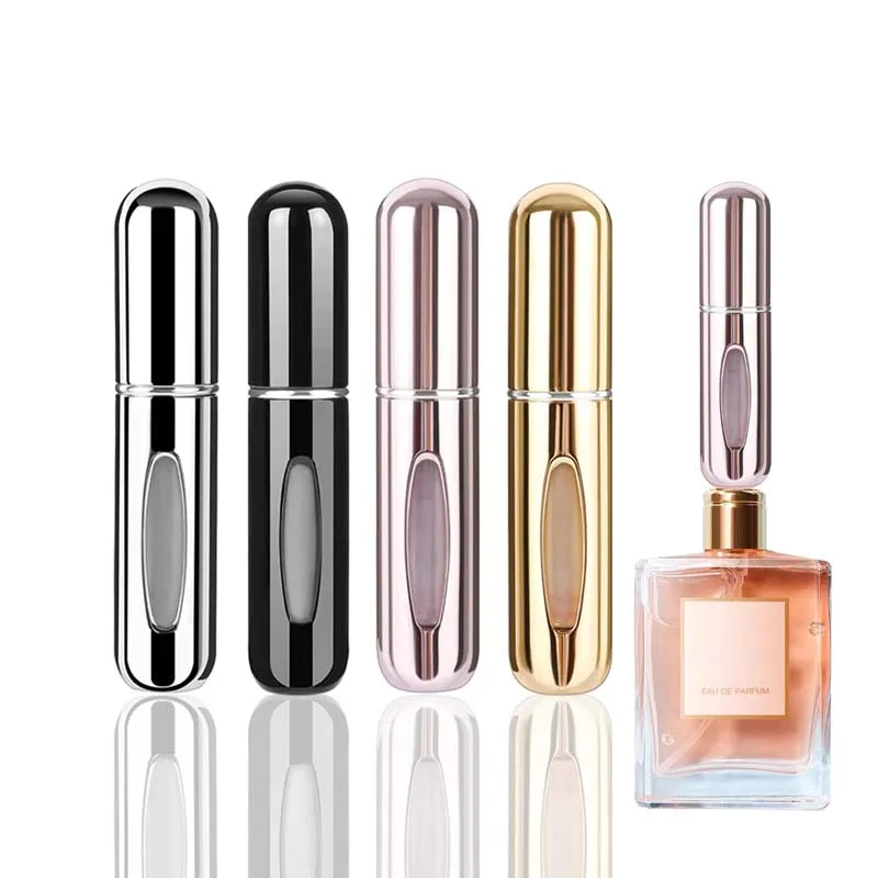 5ml Portable Perfume Atomizer Refillable Spray Bottle Liquid Container Press Head Spray Bottle Bottom Charge Sample Bottle