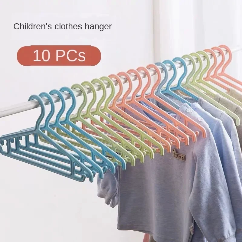 10 PCs  Children\'s Non-Slip Clothes Hanger Newborn Household   Baby   Rack