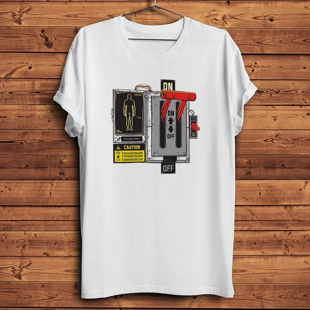 Male and Female Control Panel Funny TShirt,Men Casual Short Sleeve O-neck Breathable Print Tee,Unisex Streetwear Couple T Shirt