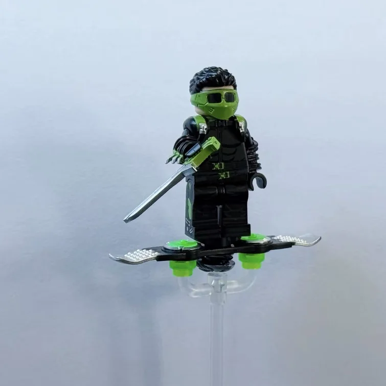 Spider Man movie Figure Green Goblin Aircraft Peripheral PVC Assembling Building Blocks Desktop Decoration Ornaments Gift Toy
