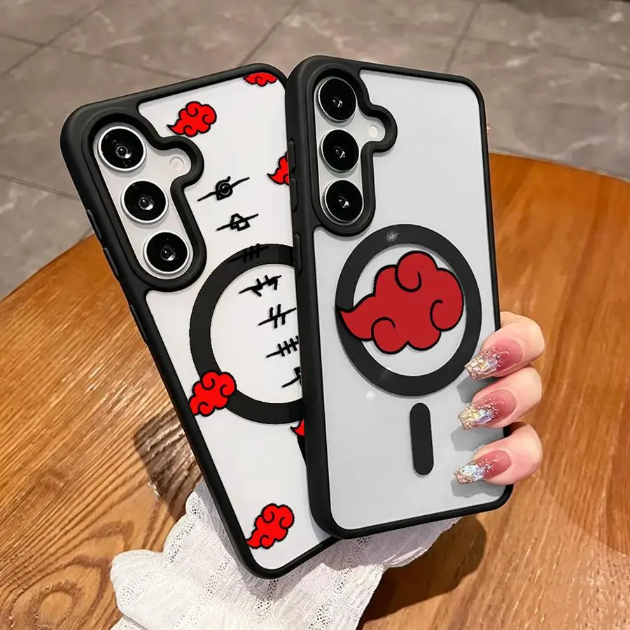 Case for Samsung Galaxy S26 S26+ Ultra S24 FE S22 S25 Plus S24+ S23 S23+ S25 Magnetic Phone Cover Narutos-Akatsukis