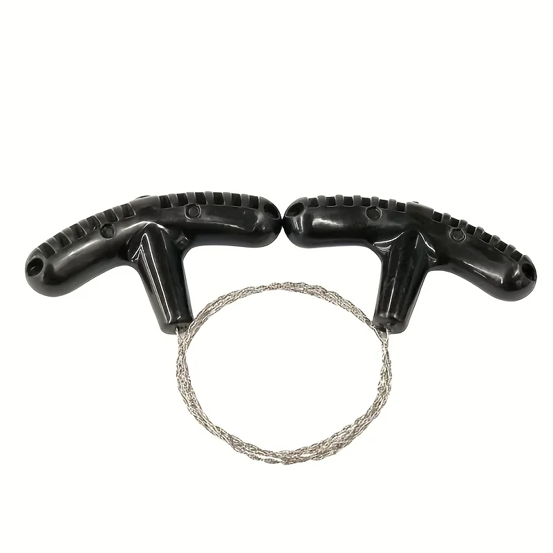 1pc Outdoor stainless steel wire saw, portable hand pulled soft saw Random color