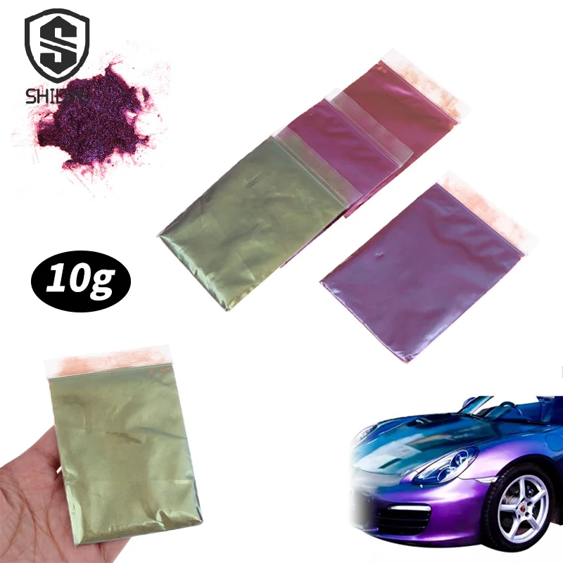 

Chameleon Color Pigment Powder Shifting Changing Pearl Pigment For Bike Auto Paint Pigment 400 Grit