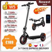 W5 Electric Scooter 8.5 Inch Inflatable Tire 350W 36V7.8Ah Max Speed 30km/h Range 24-34km Dual Brake With APP Electric Scooters