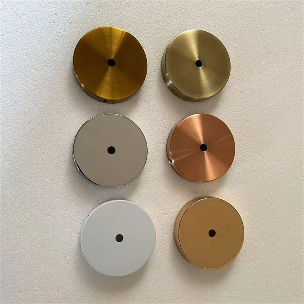 Black White Silver Bronze Gold Ceiling Plate Wall Sconce Mount DIY Light Fitting Lamp Base Vintage Pendant Lamp 8/10cm Disc Base