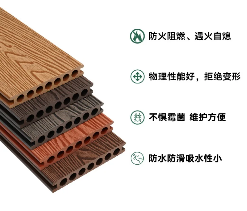 Outdoor round hole plastic wood floor garden balcony villa garden