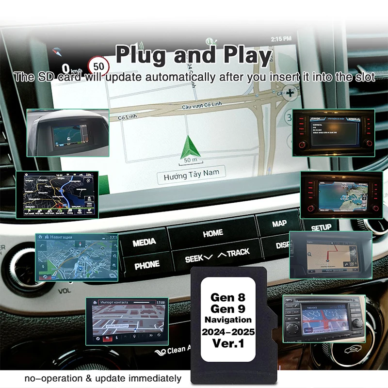 Latest 2024/2025 Update Maps Europe Britain GPS TF Card for Lexus CT/ES/GS/IS/LS/LX/NX/RC Vehicle Memory Card Anti Fog Sticker