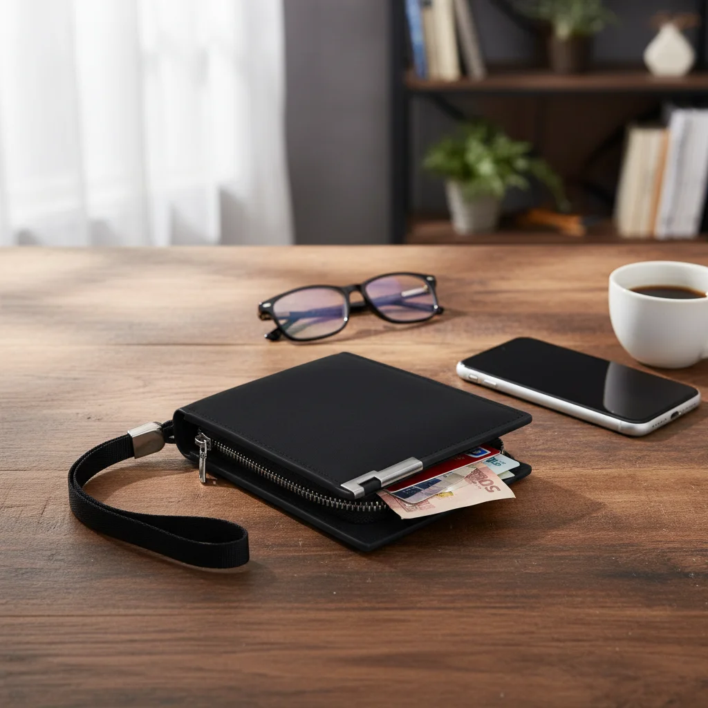 Men's Retro Wallet Short Snap Design Business Style PU Leather for Daily and Business