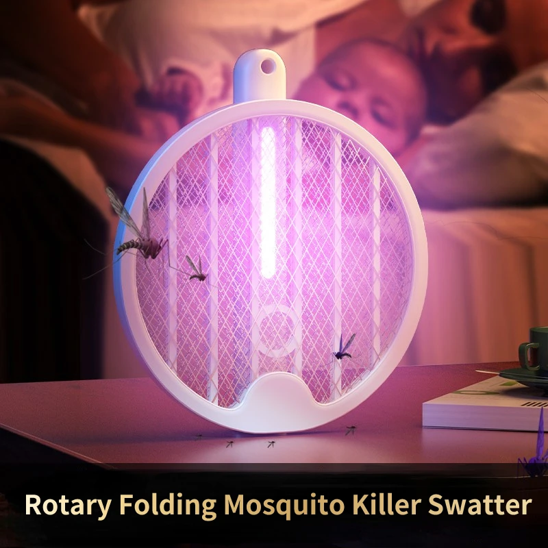 Mosquito Killer Lamp 4 In1 Electric Mosquito Swatter USB Rechargeable Summer Fly Trap Insect Racket Zapper Mosquito Trap