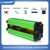 Lvyuan Inverter 12v 220v Inverter Pure Pure Sine Wave Korean 60hz 2000W/4000W 3000W/6000W 4000W/8000WCar Inverter 12v 220v