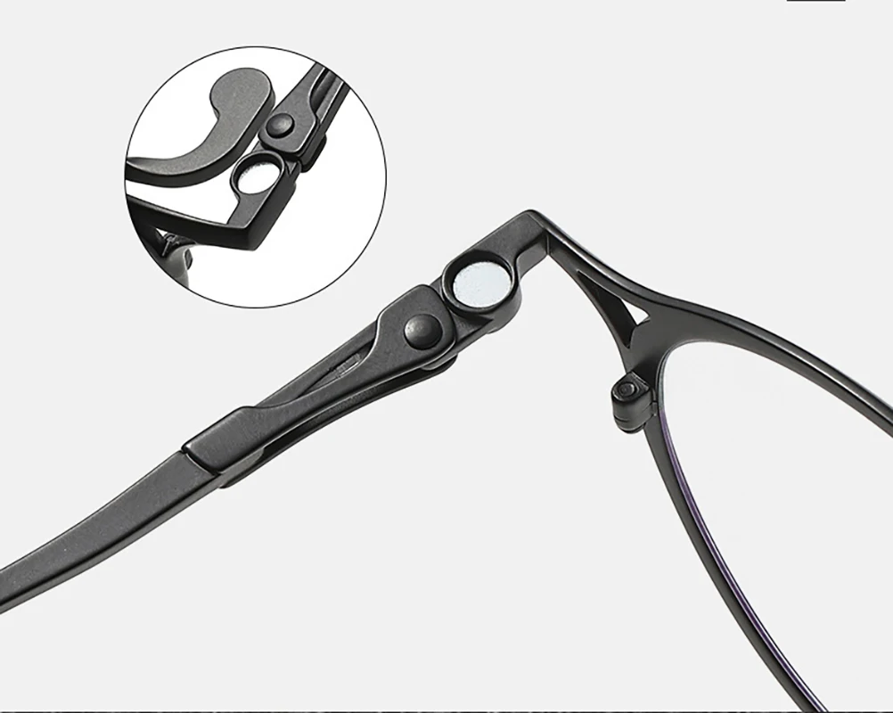 2 In 1 Pure Titanium Foldable Magnetic Clip Vintage Round Eyeglasses Frame Men Polarized Sunglasses Luxury Brand Design Eyewear