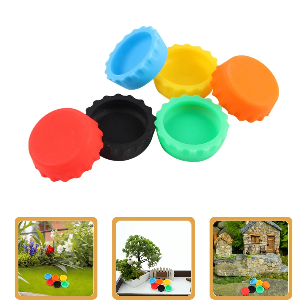 

6pcs Reptile Feeding Bowls Nonslip Smooth Surface For Lizard Gecko Chameleon Small Snake Easy Clean Durable Dish Pet Hydration