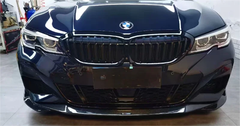 BMW G20 G28 325i 330i 2020 2021 2022 2023 2024 ReaI ドライカーボンファイバーフロントバンパーリップスポイラーキット