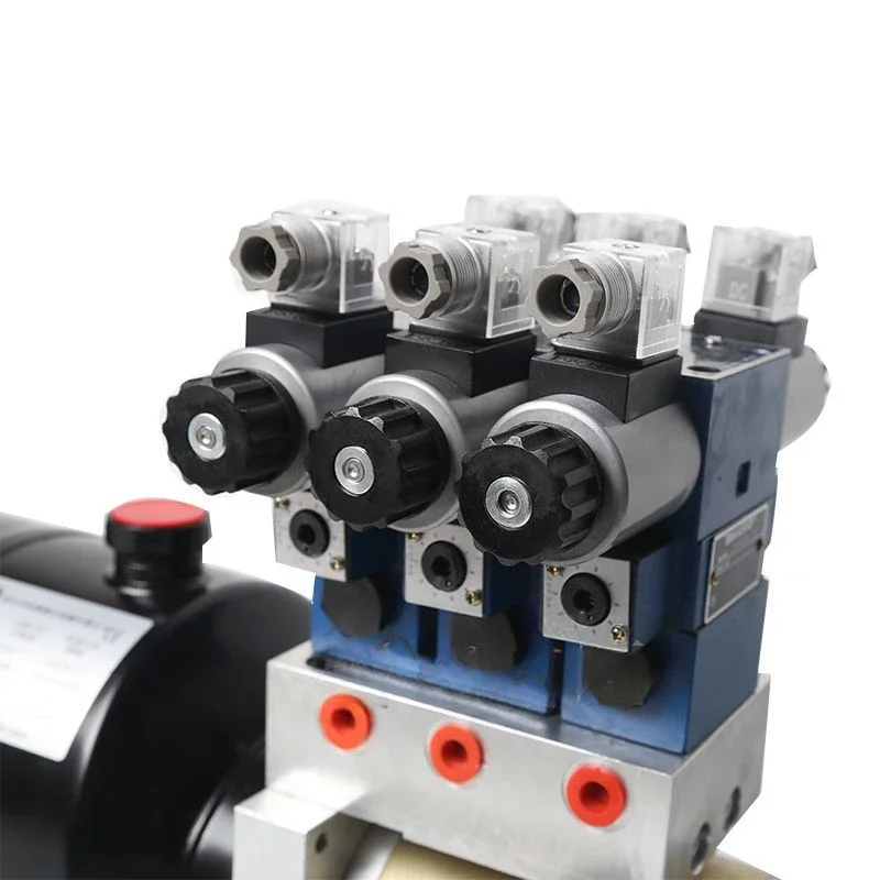 

Power unit DC24V environmental protection three-way double-action superposition double single throttle valve hydraulic lock