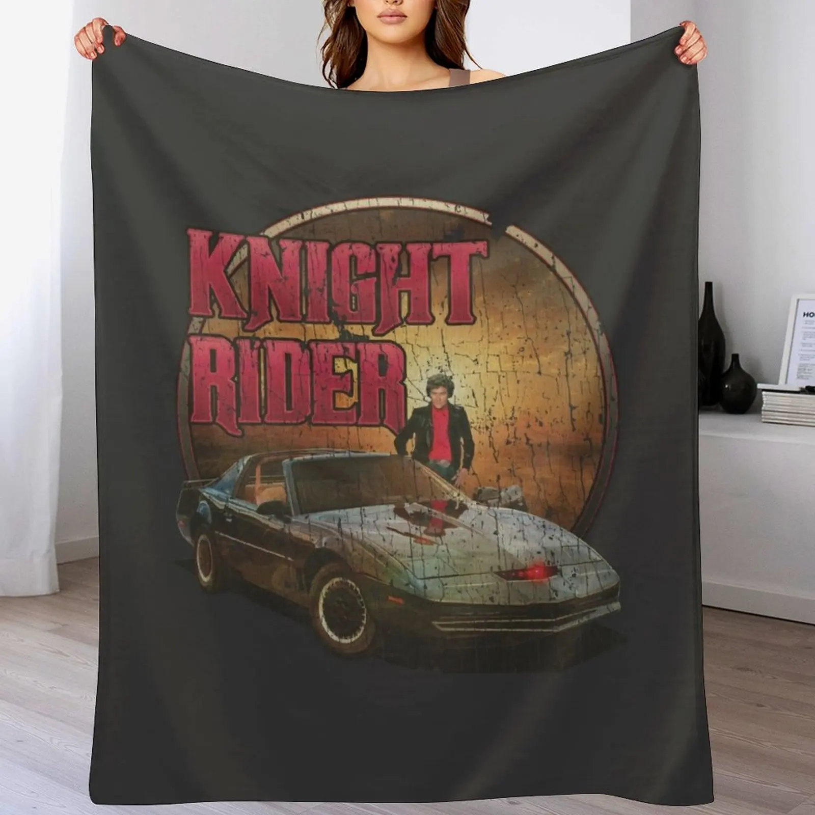 Knight Rider 1982 Throw Blanket Furry Large Soft Decoratives Blankets