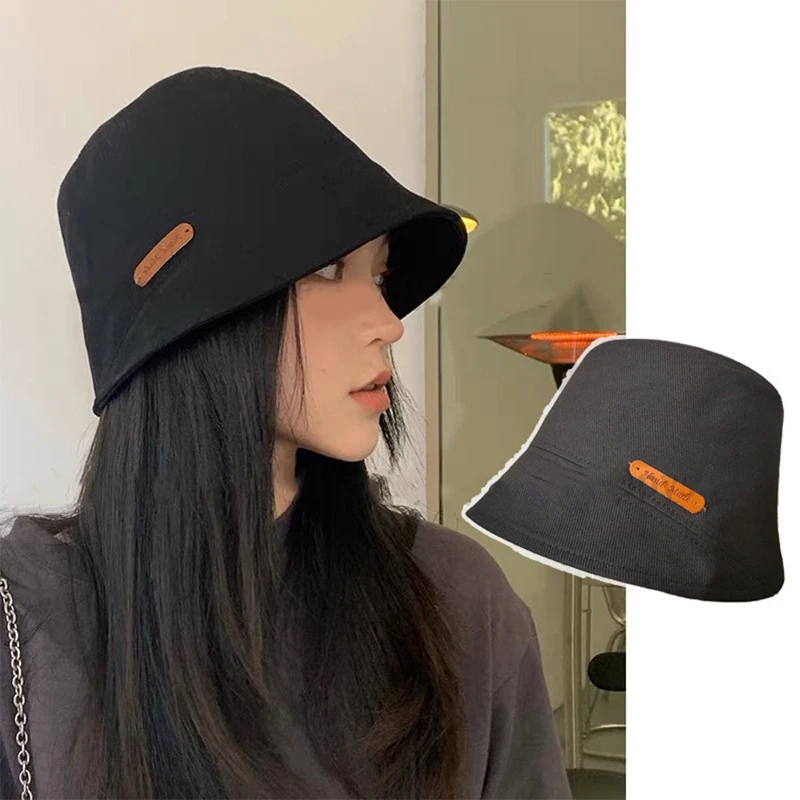 Hip Hop Outdoor Travel Panama Cap Sun Caps For Men Women Summer Cotton Bucket Hat Letter Print Fisherman Hats For Girls