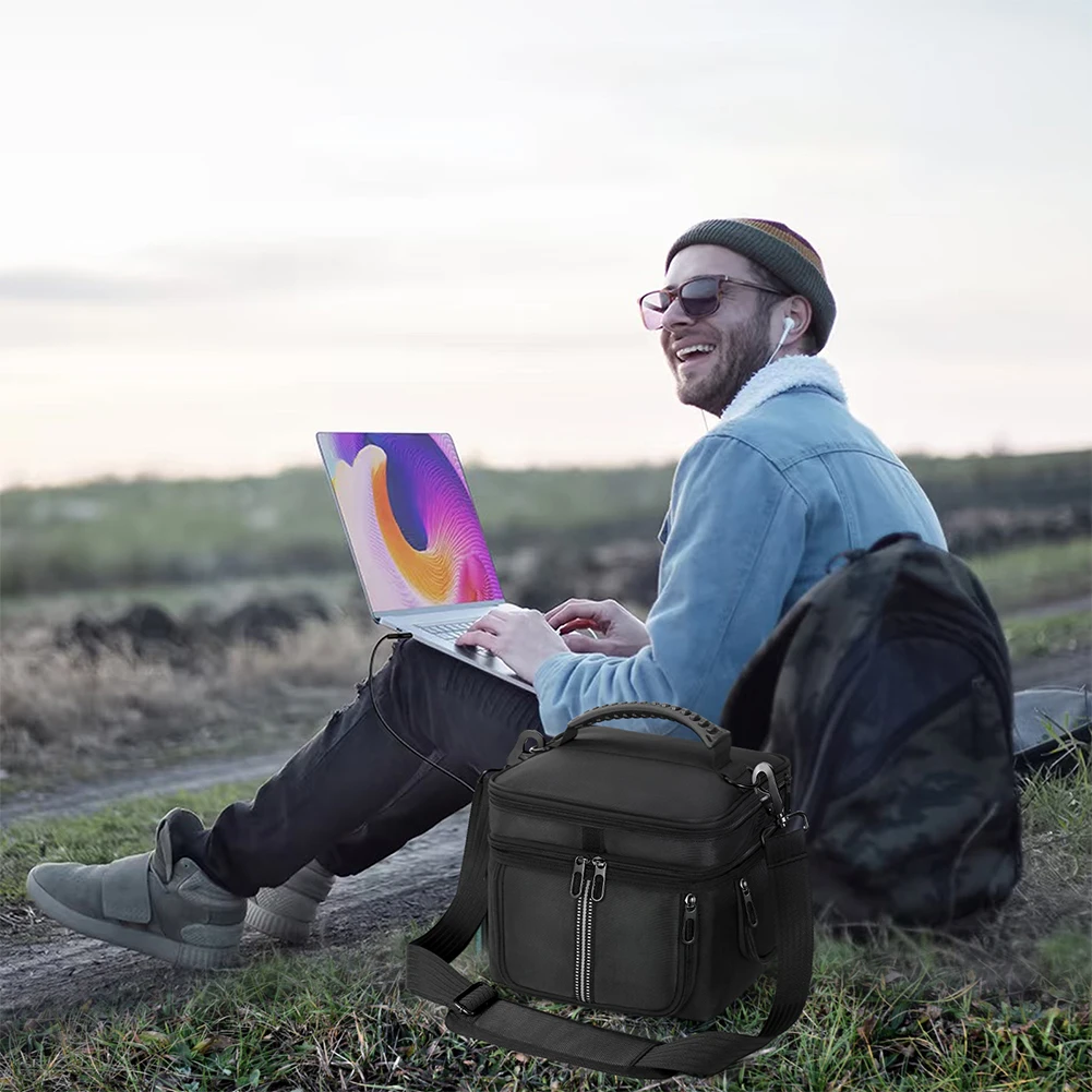 Custodia da trasporto Borsa per centrale elettrica portatile Custodia con tasche multiple Custodia per centrale elettrica portatile Ecoflow River 3/3 Plus