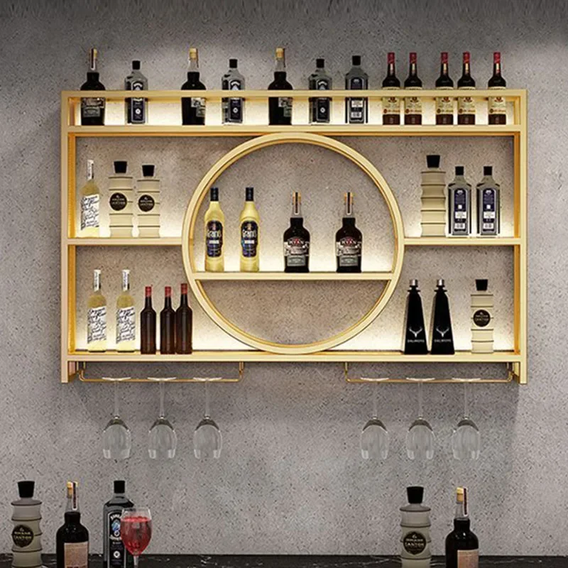 Estante de vino montado en la pared, colgante cuadrado, diseño de Arte Moderno, sala de estar, luz de lujo, decoración de gabinete, muebles de