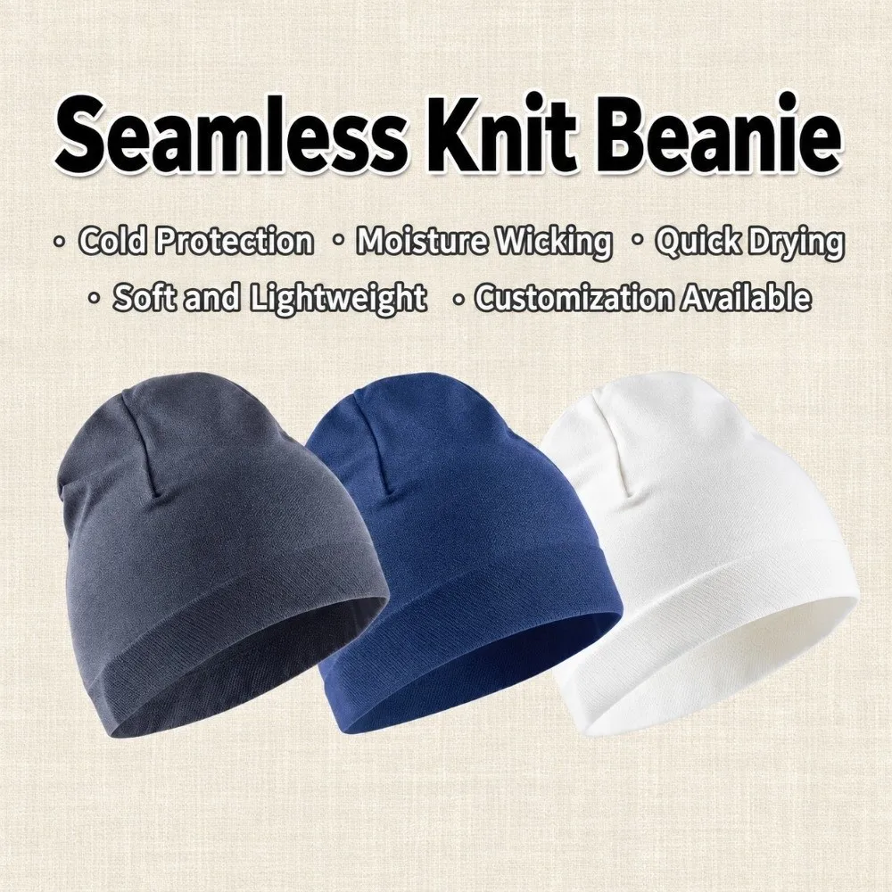 Unisex Autumn Winter Running Hats Solid Color Knitted Sport Skullcaps Sweat Absorption Warm Beanie Hat Outdoor Sports