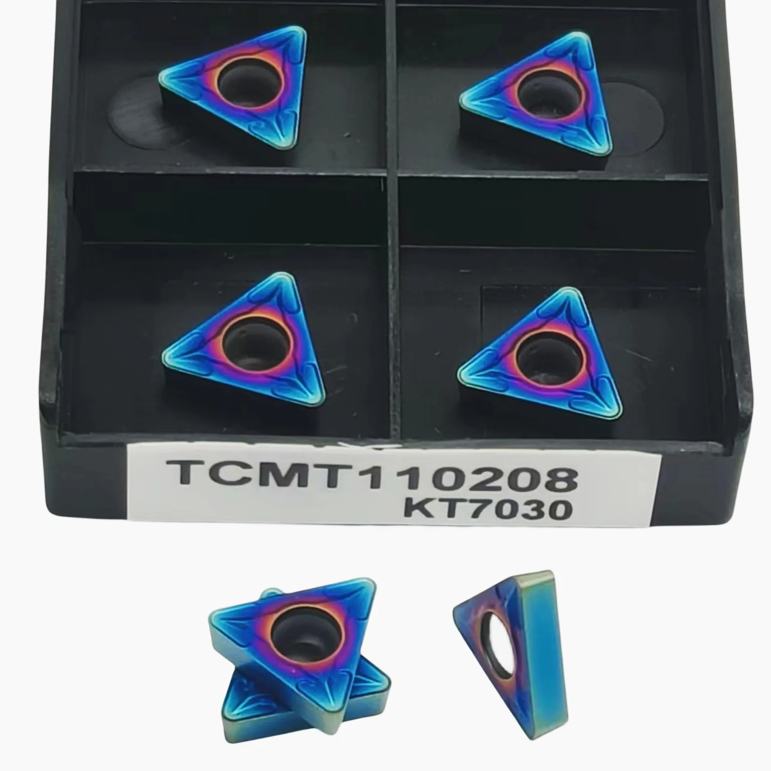 Carbide Turning Insert para aço inoxidável, CNC Lathe Cutter, Ferramentas de torneamento, TCMT110204 TCMT110208