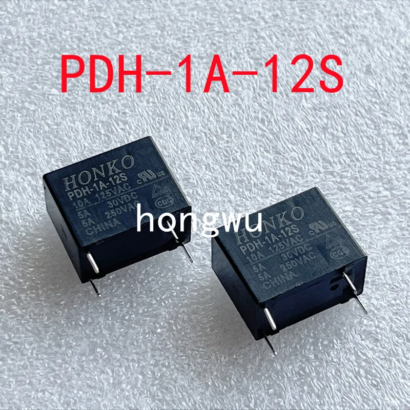 100% Original New 2PCS  PDH-1A-12S  DC12V  relay 5A 4pins