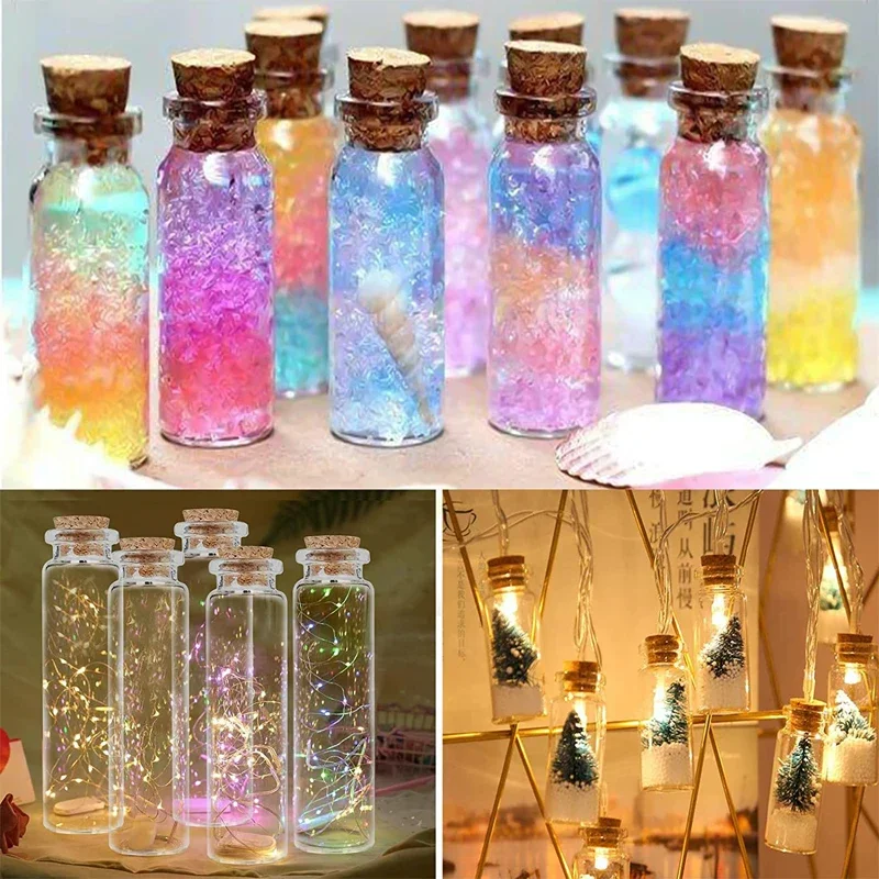 100 Stuks 5 Ml-30 Ml Mini Helder Glazen Flessen Met Kurken Leuke Wensflesjes Voor Diy Decoraties Arts bruiloft Home Party Decor