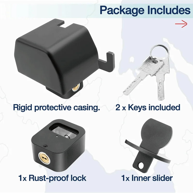 2-5/16 Inch Heavy-Duty Steel Anti-Theft Trailer Coupler Lock RV Parts & Accessories Safe For Travel Trailers Hitch Lock