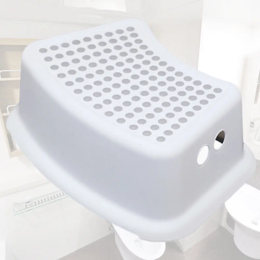 滑り止めステップスツール浴室用ポータブルプラスチックフットスツールバストイレスツール家庭用白軽量折りたたみ式