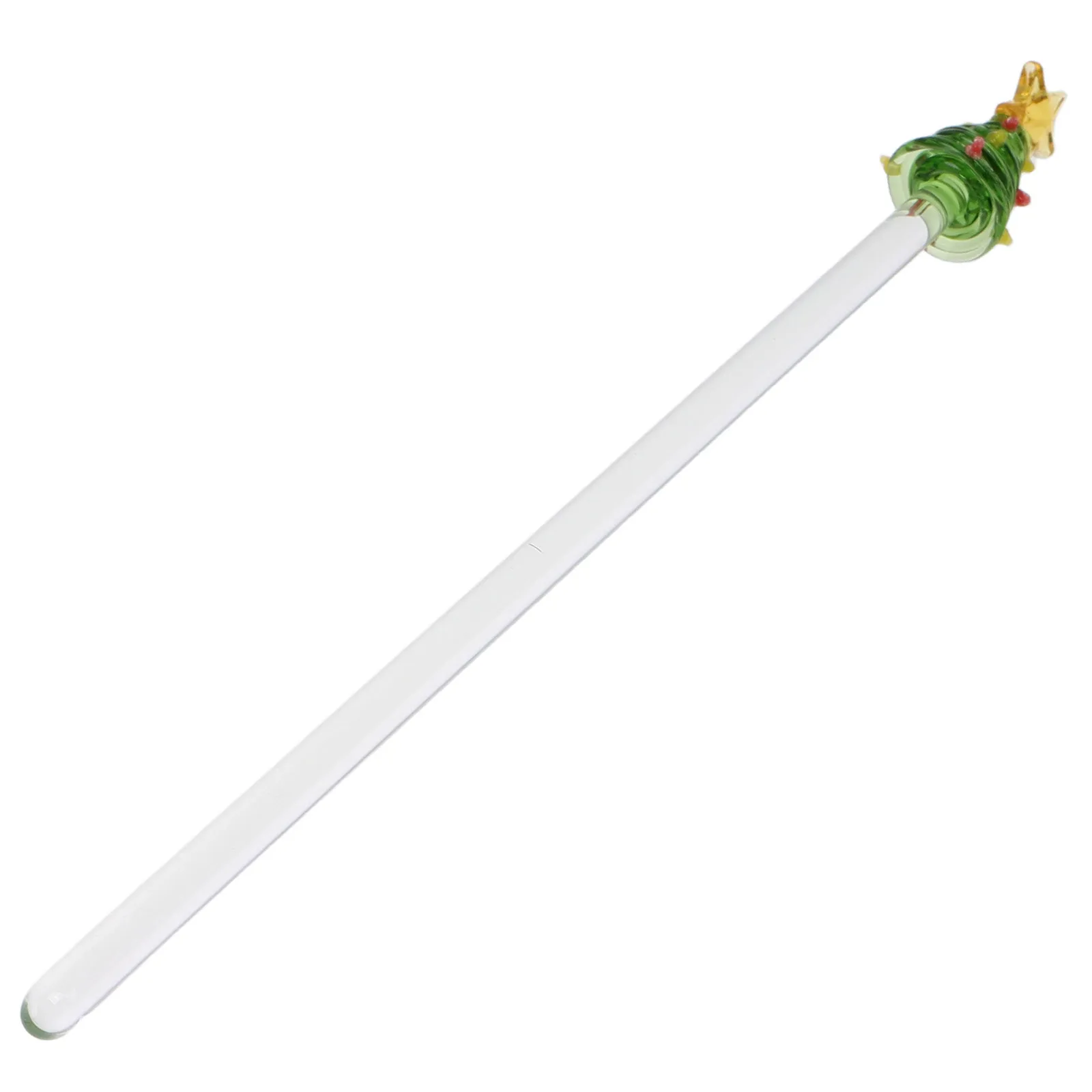 Christmas Tree Glass Swizzle Sticks Creative Festive Cocktail Stirrers for Coffee Juice Bar Party Home Use Beach Party Stirrers