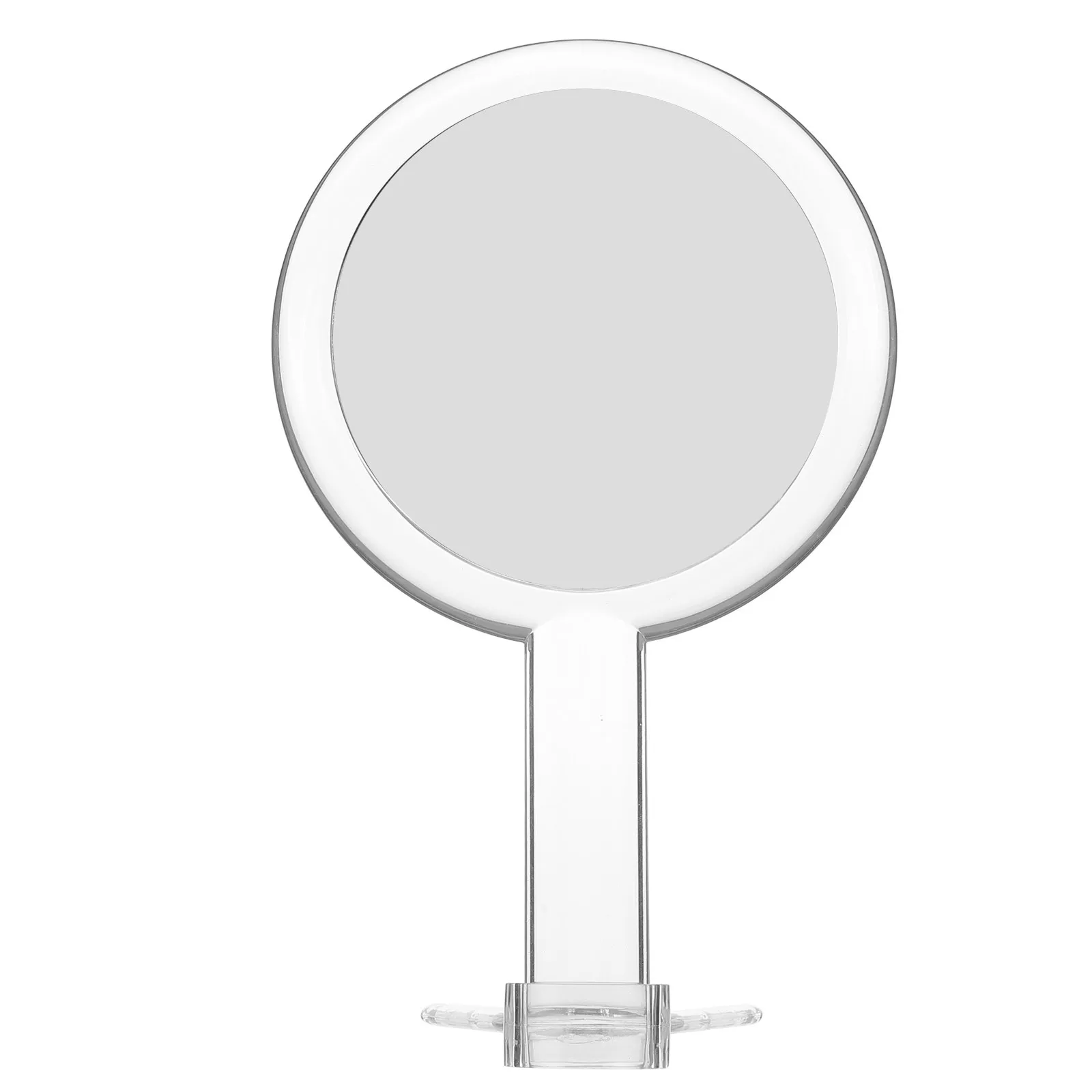Miroir de maquillage de bureau en acrylique, Double face, Base Stable détachable, Portable, Surface claire, 1 pièces