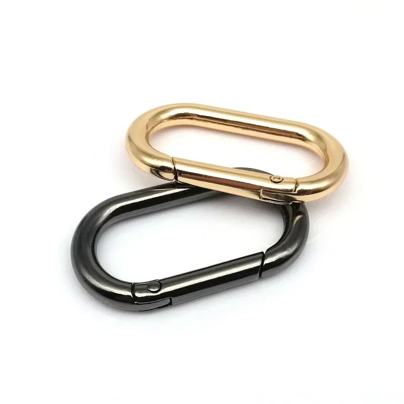 Clasp Clip Carabiner Oval Spring O Ring Openable Leather Bag Handbag Strap Buckle Connect Keyring Pendant Key Dog Chain Snap