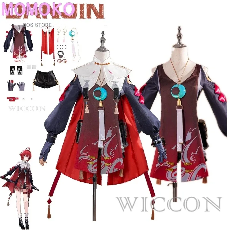 لعبة CyWuthering Waves Game Danjin شخصية واحدة مع شعر وردي أزياء حارس مستقيمة وغير معقوبة مليئة بمقاس S