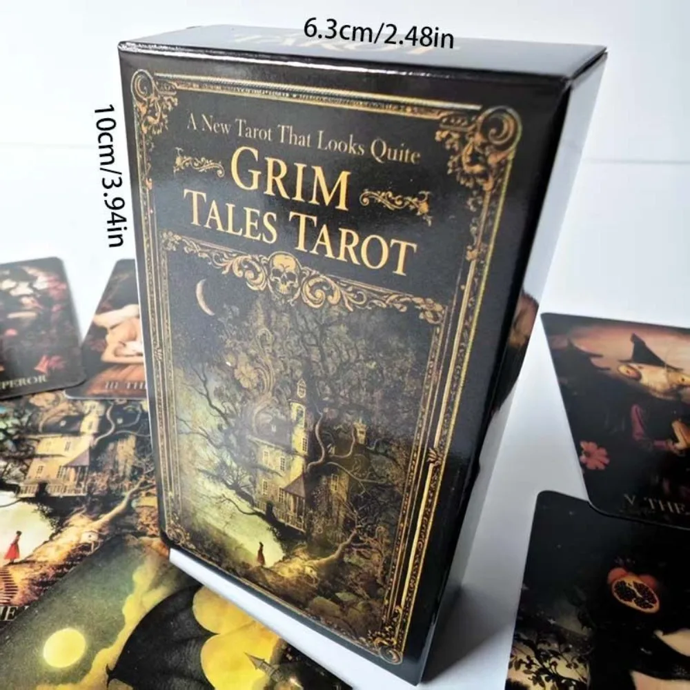 Grim Tales Tarot-Deck – 10,3 x 6 cm, 78 Karten, RWS Gothic Fairy Tale-Karten für Schattenarbeit, Dark Fantasy illustriert