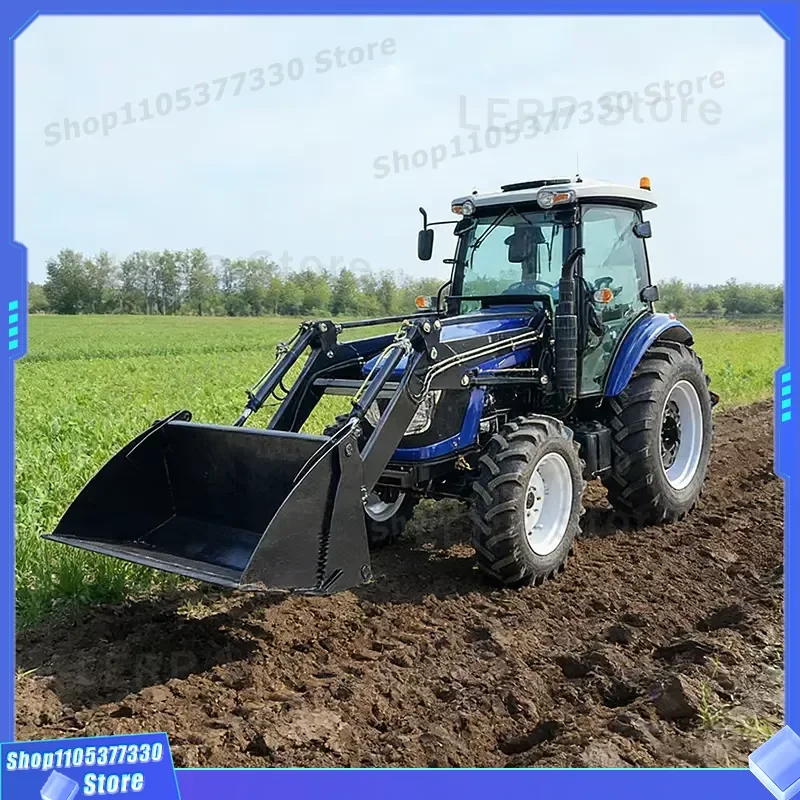 50hp 60hp 70hp 80hp 90hp 100hp 4x4 Diesel Engine Tractor with CE EPA Loader Agricultural Farm Machinery Free Shipping CE