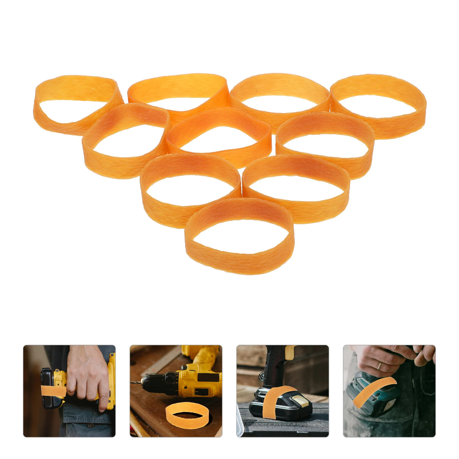 

10Pcs Electric Wrench Fixed Strap Rubber Bands Anti-Loosening Cover for Impact Wrench Tool Parts Replacement Accessories