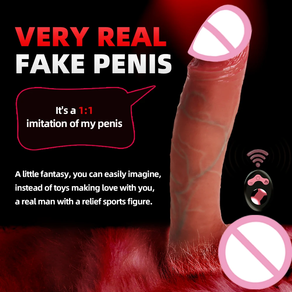 Heating Telescopic Dildo Vibrator for Women Soft Silicone Wearable Vibrator Wireless Remote Control G-Spot Massager Waterproof view 6