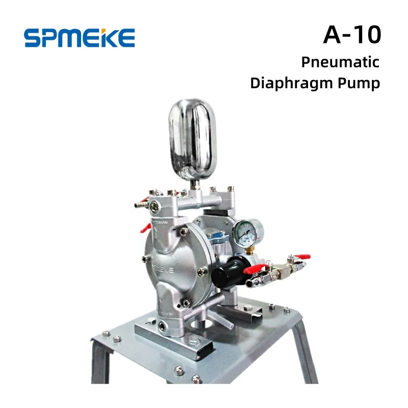 

SPMEKE A-10 Pneumatic Double Diaphragm Pump,13L/min Aluminum Alloy 3/8" Fluid Transfer Pump,Small Paint Spraying Pump