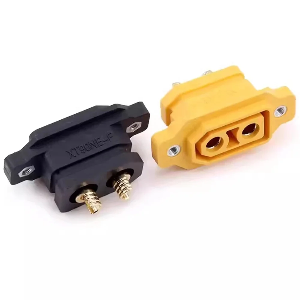 10 PCSAMASS Konektor XT90NE-F Berlapis Emas Tipe Betina XT90 yang Dapat Dipasang untuk Pesawat RC 30A untuk Komponen DIY