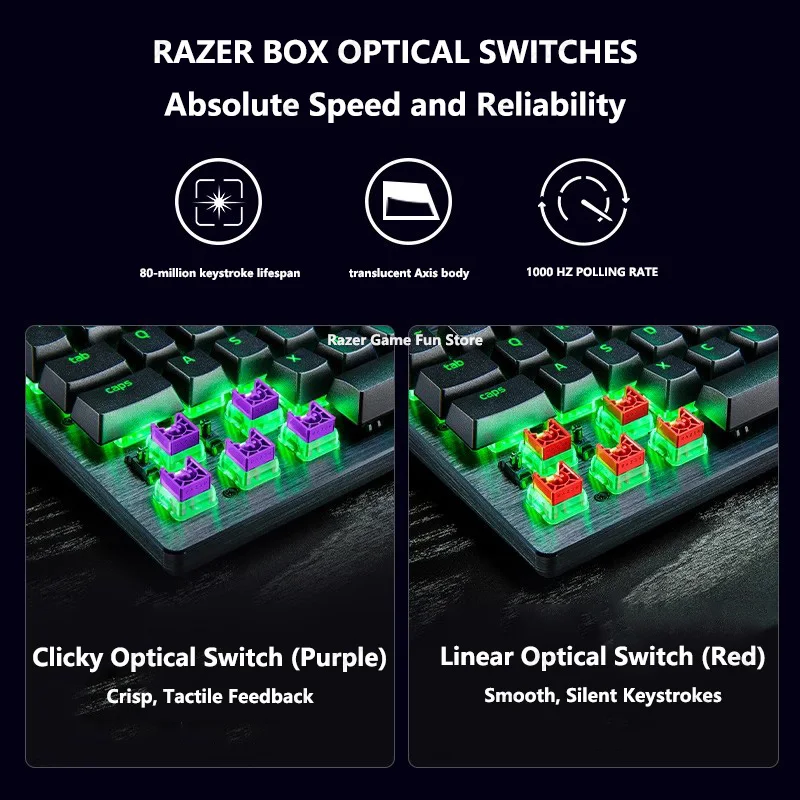 Razer Huntsman V3 X Tenkeyless Optical Esports Gaming Keyboard - 87keys Form Factor Doubleshot ABS Keycaps- BOX Optical Switches