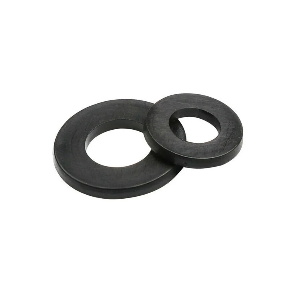 Black Flat Washer Buffer O Ring Packer Seal Sink Tap Accessory Bath Elements Nylon Plumbing Brand New Suitable
