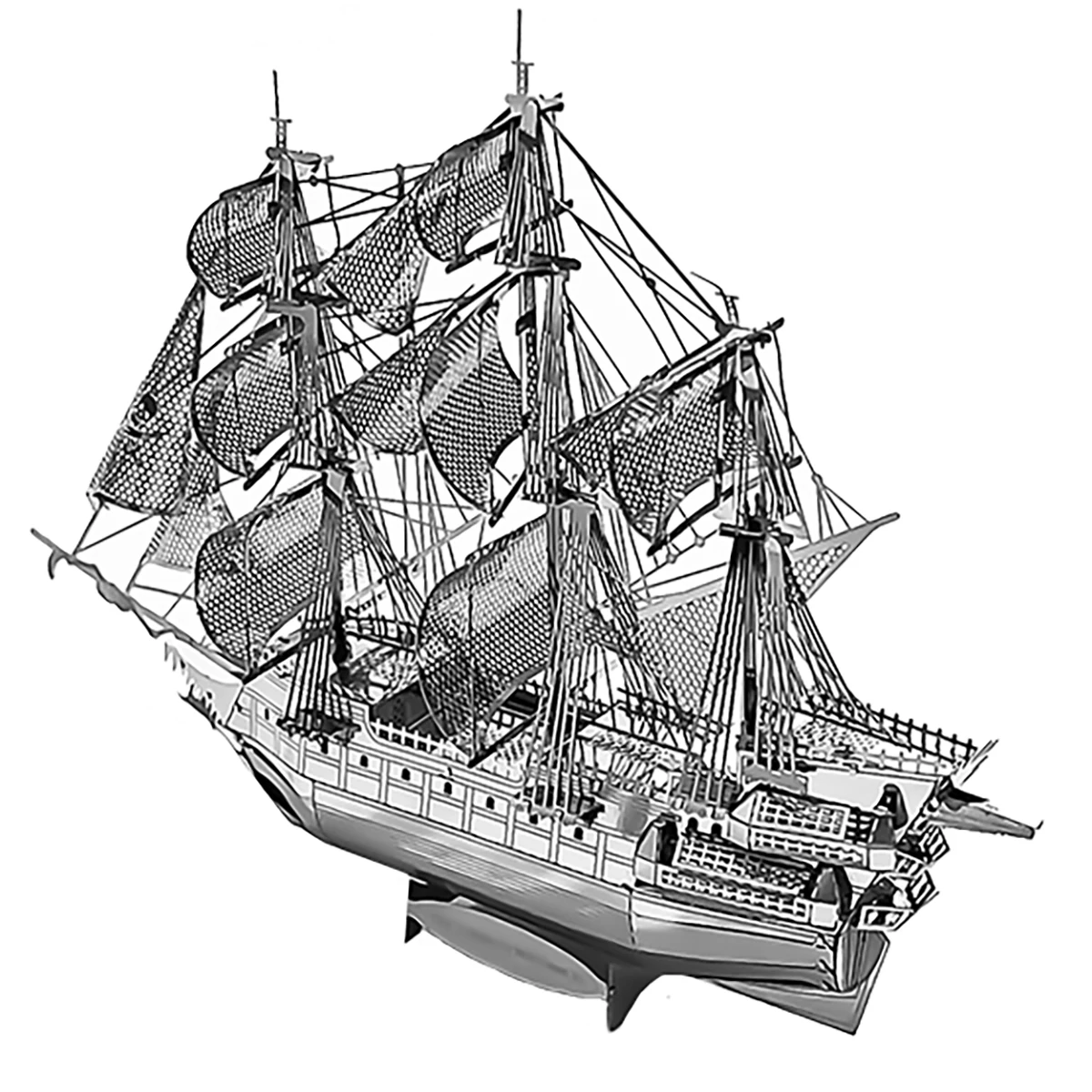 Rompecabezas de Metal 3D Flying Dutchman para niños, kits de modelos, rompecabezas de corte láser DIY, juguete para niños