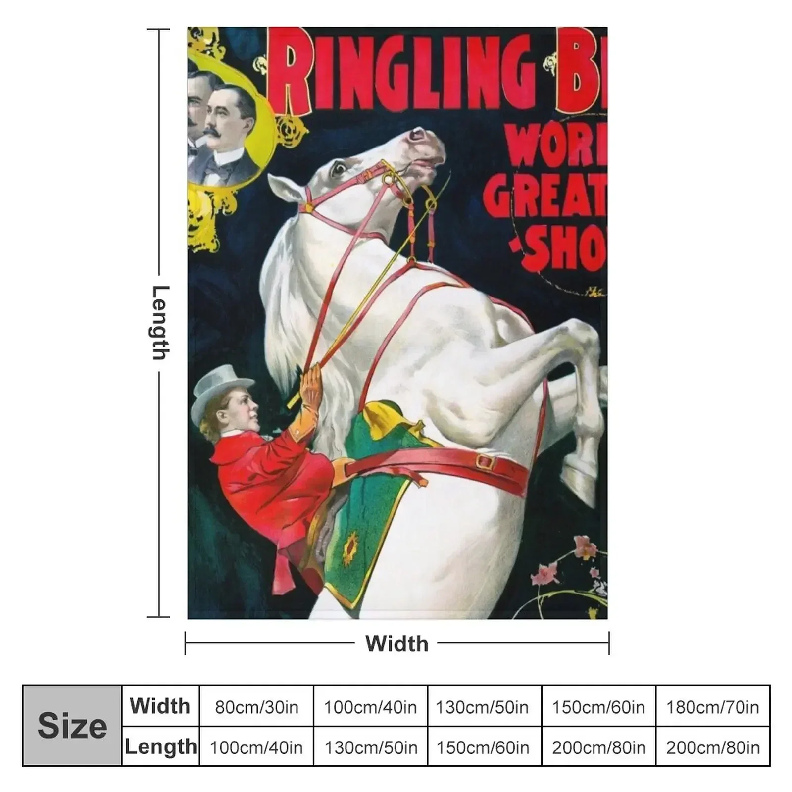 USA Circus Vintage Advertising Poster Restored Throw Blanket Luxury Designer Hairy wednesday Bed Blankets