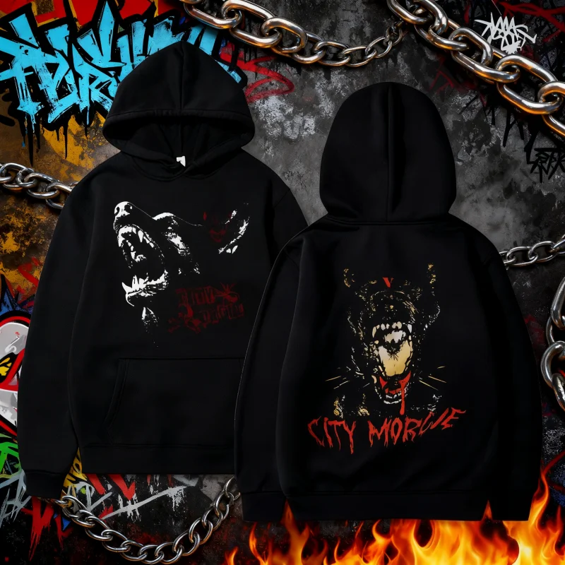 25/26 الخريف الشتاء مغني الراب كريس براون بريزي السلطانية XX جولة هوديي الرجال الدفء الرجعية البلوفرات الهيب هوب البوب الموسيقى بلوزات