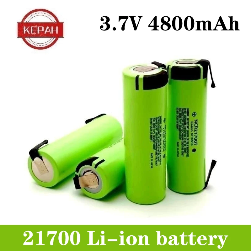 3.7V 21700T 4800mAh li-lon battery 21700 15A 5C Rate Discharge ternary Electric Car lithium batteries DIY Nickel sheets