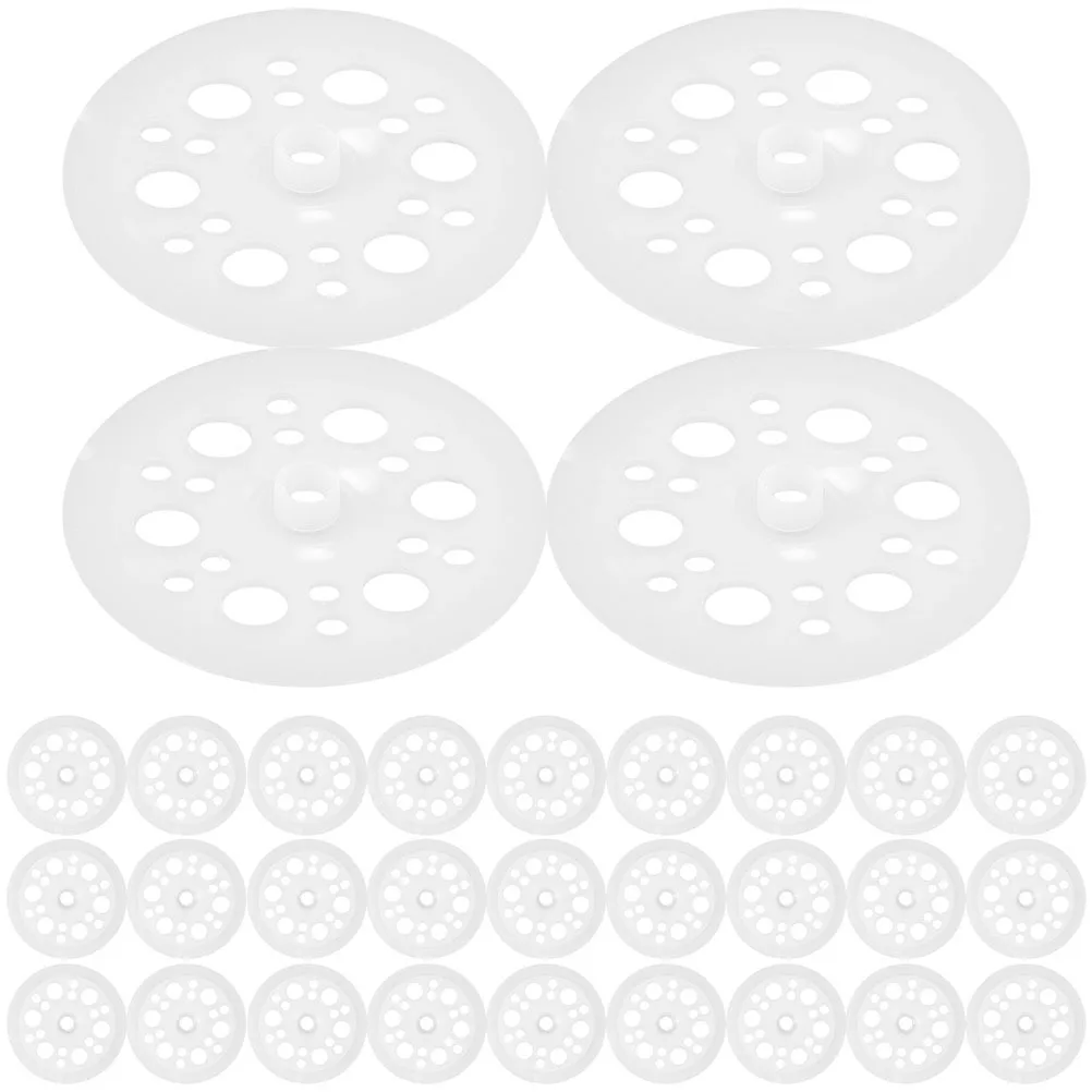 

200Pcs Plastic Insulation Washers White Durable Flat Washers for Securing Foam Board Foam Panel Board Fasteners Screw Support