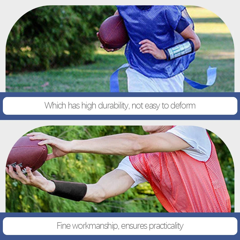 

2Pcs Tactical Football Play Wristbands Strong Polyester Football Arm Bands Secure Closure for Quarterback Playbook Training