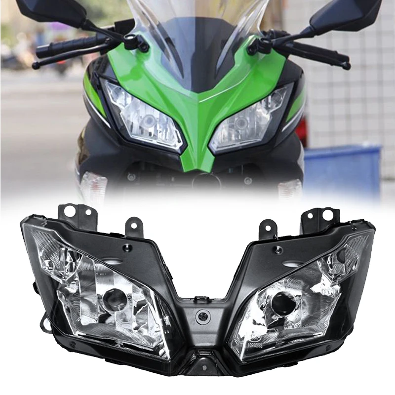 

New For Kawasaki Ninja 300 300R EX300 2013 2014 2015 13 14 15 Motorcycle Headlight Replace Headlamp Lighting Lamp Clear