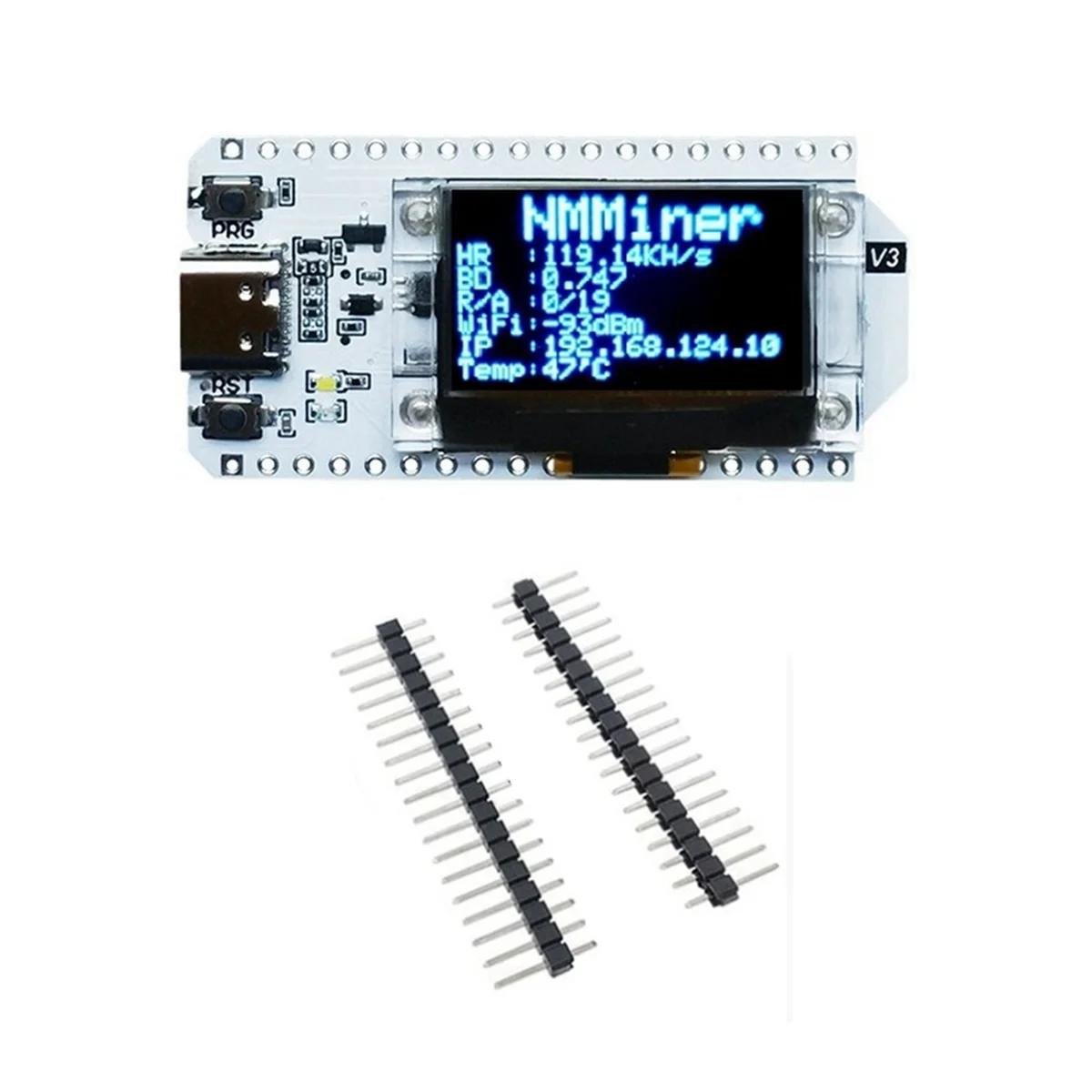 T61C_For Nerdminer 119KH/S Hash Rate 0.96In OLED Screen BTC Lottery Miner