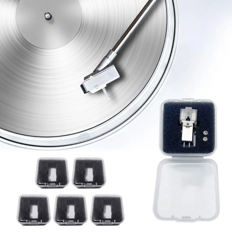 5/10Pcs Phonograph Turntable Cartridge Storage Case Cartridge Keeper Box Record Player Holder Transparent Storage Box