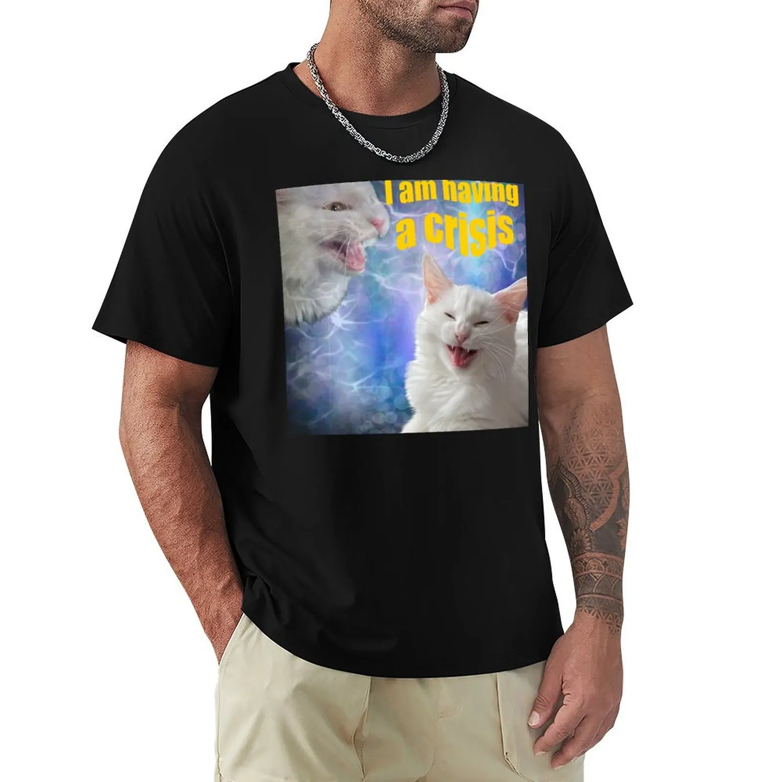 I am having a crisis corny 80’s, 90’s photoshoot T-Shirt Plus Size Quick Dry Sports Tee